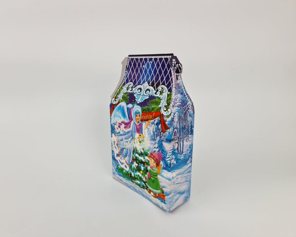 Святкове паковання для новорічних подарунків (700 грм) No238с "Деті та сніговик" (1 шт.) Харків - фото 3