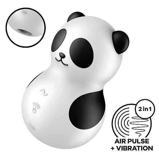 Вакуумний стимулятор з вібрацією Satisfyer Pocket Panda, 12 режимів вібрації, 11 рівнів вакууму Sex Aura Київ