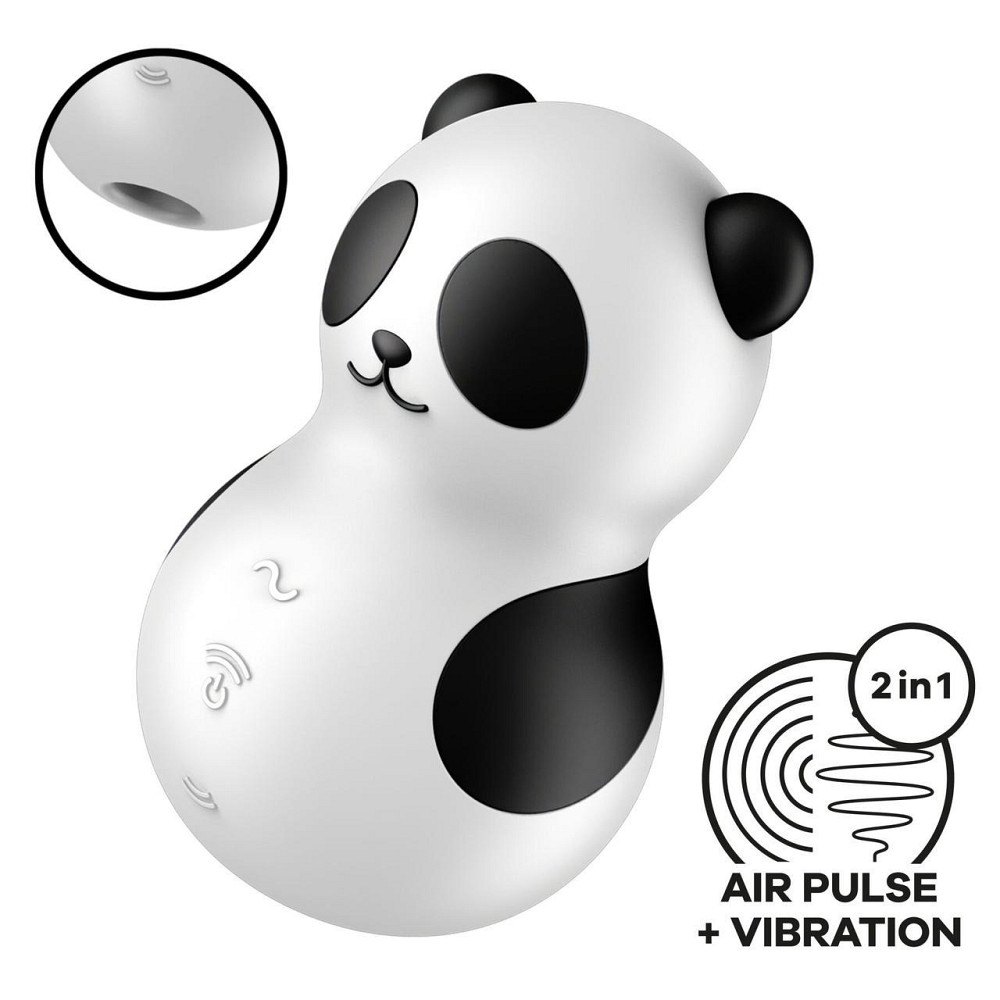 Вакуумний стимулятор з вібрацією Satisfyer Pocket Panda, 12 режимів вібрації, 11 рівнів вакууму Sex Aura Київ - фото 1