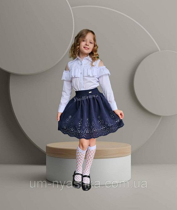 Красивая школьная блузка с длинным рукавом 134 Кривой Рог - изображение 4