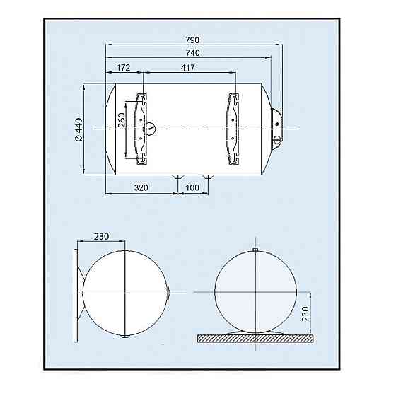 Водонагрівач LEOV LH Dry 80 l горизонтальний сухий тен (80L D H) (19825) (000019825) Київ