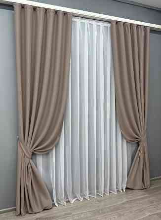 Комплект готових штор VR-Textil Bagema Rvs № 1242ш Какао 100х270 см 2 шт (31-559) Київ