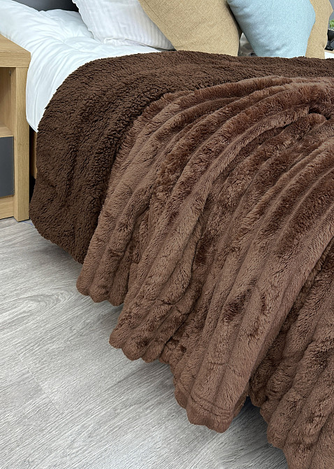 Плед 200х230 см (+-10см) на овчине 