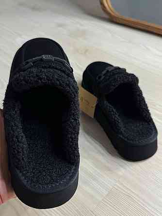 Угги женские Itts 080-1 лоферы тапочки на платформе с мехом черные, 37, 23,5 см Киев