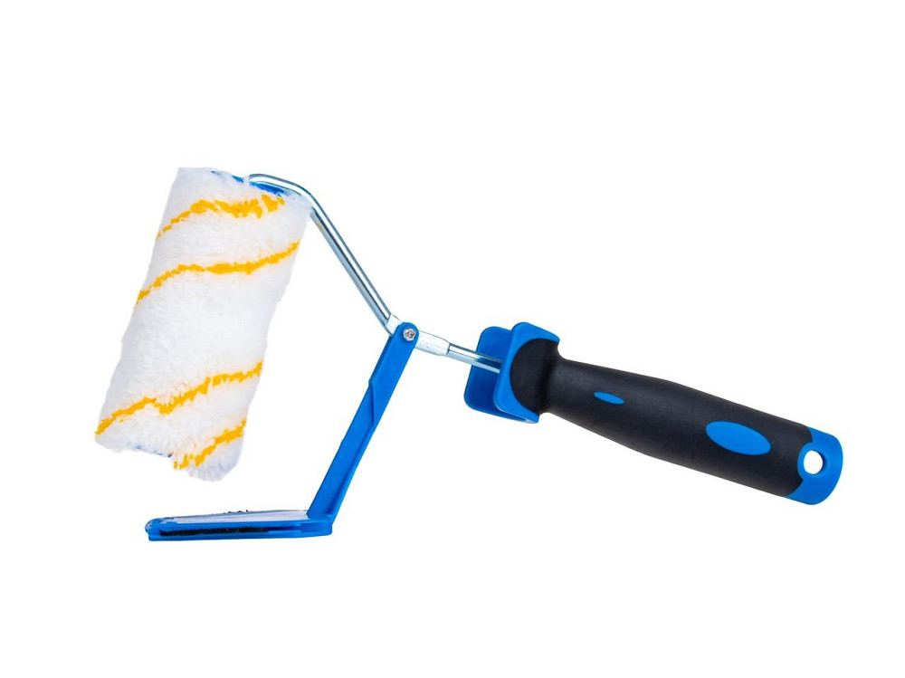 Малярний валик "GeKo" з ручкою 2К для фарбування країв, полікрил  30х100 / 6 мм Київ - фото 4