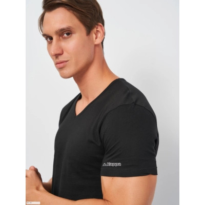 Футболка Kappa T-shirt Mezza Manica Scollo V K1315 Nero чорний XXL (8052394816325) Винница - изображение 4