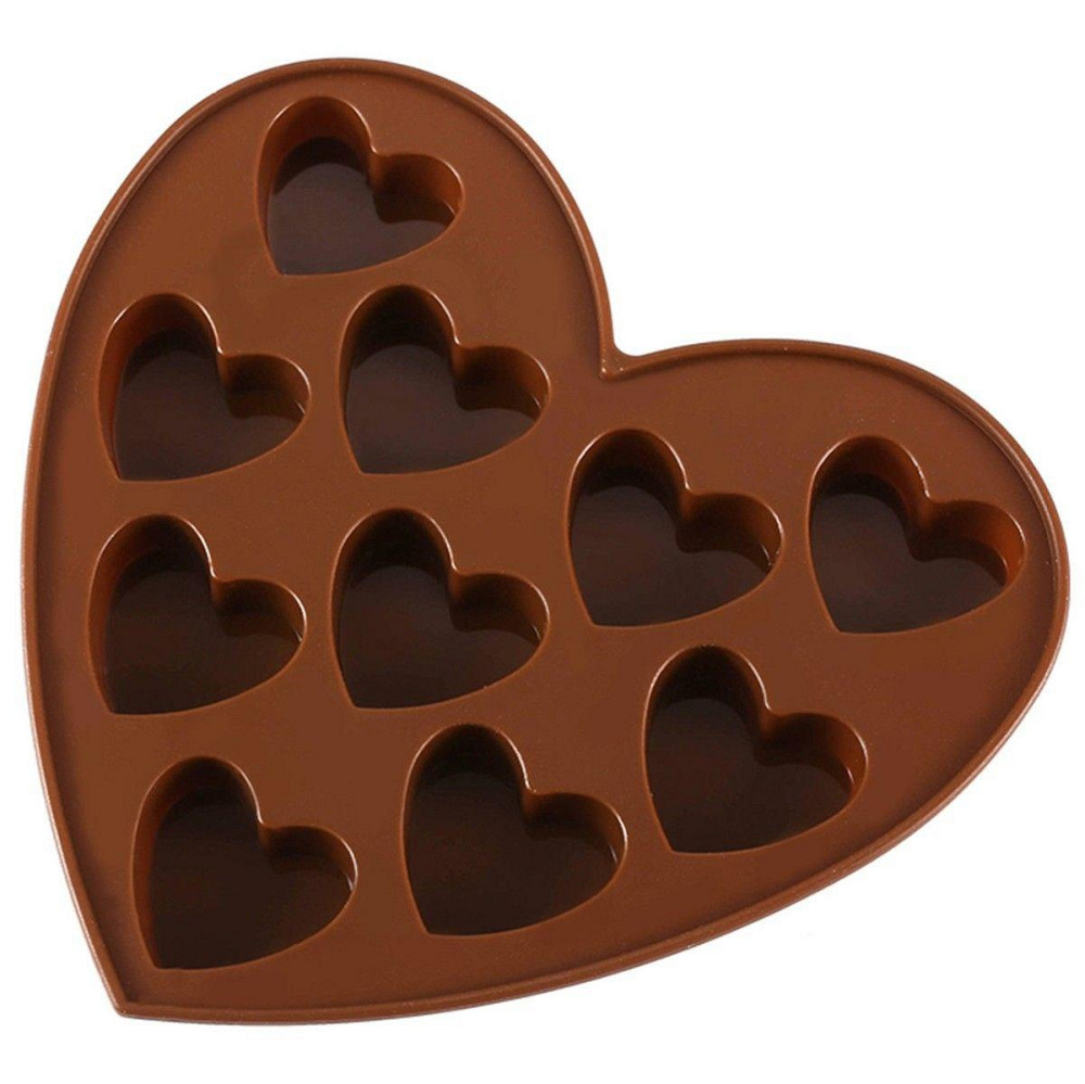 Молд силиконовый Сердечки универсальный 156 на 140 мм коричневый Киев - изображение 7