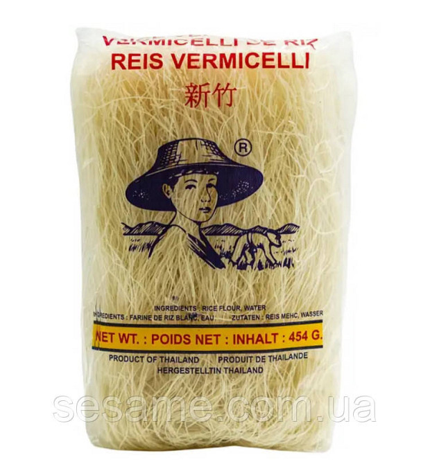Лапша рисовая вермишель тонкая,нити Vermicelli Farmer 454 г (Таиланд) Харьков - изображение 1