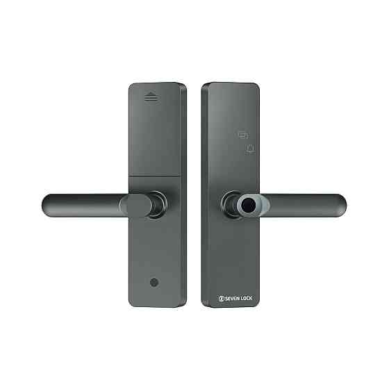 Умный дверной биометрический замок SEVEN LOCK SL-7740BF grey Киев