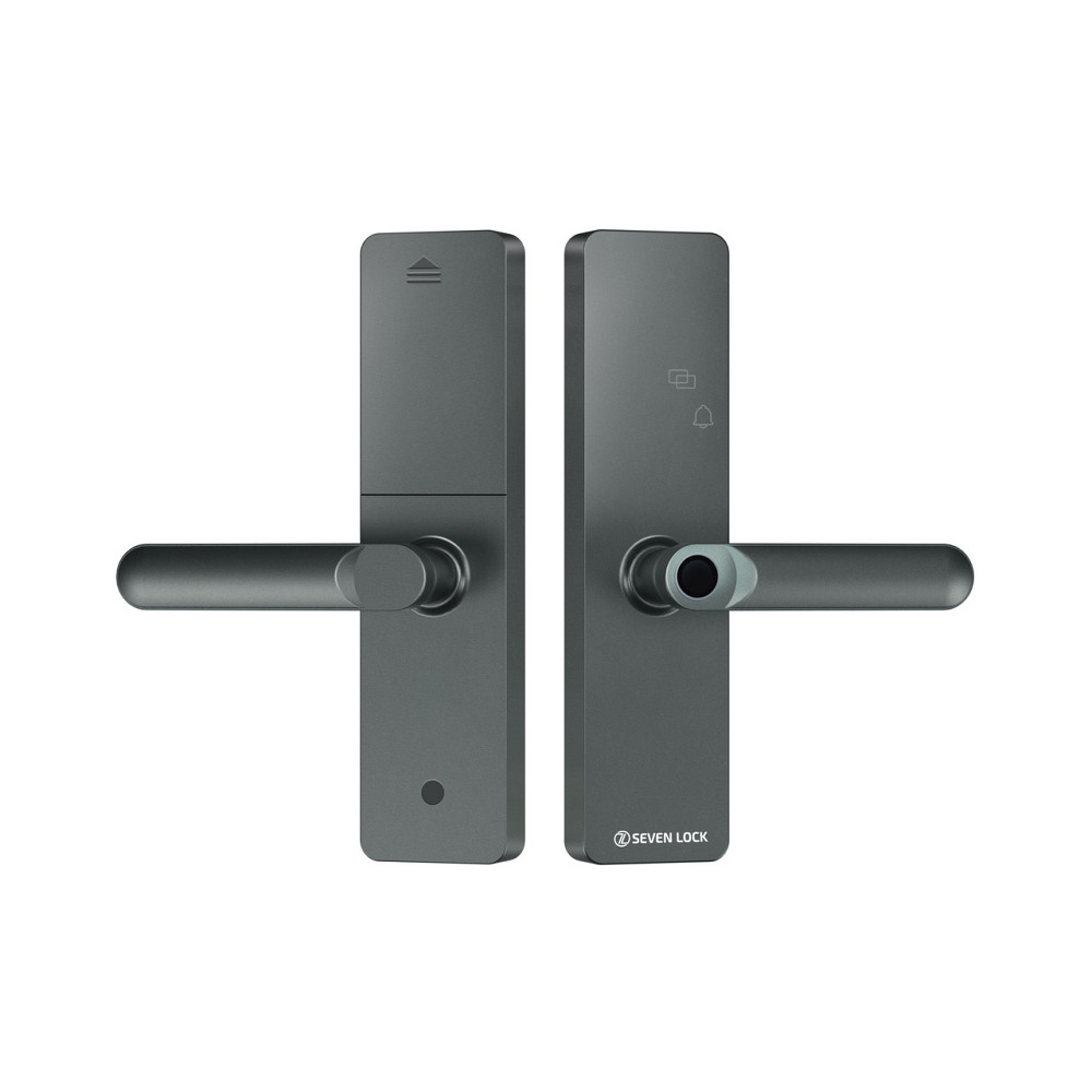Умный дверной биометрический замок SEVEN LOCK SL-7740BF grey Киев - изображение 2