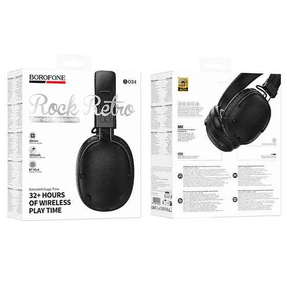 Беспроводные накладные наушники BOROFONE BO34 Suenos BT headset Black Одесса
