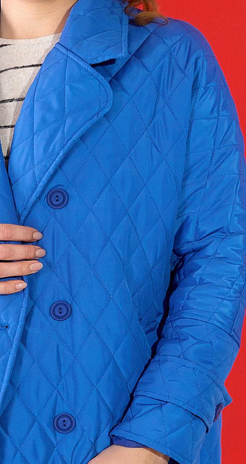 Двобортне стьобане пальто (46) Київ - фото 2