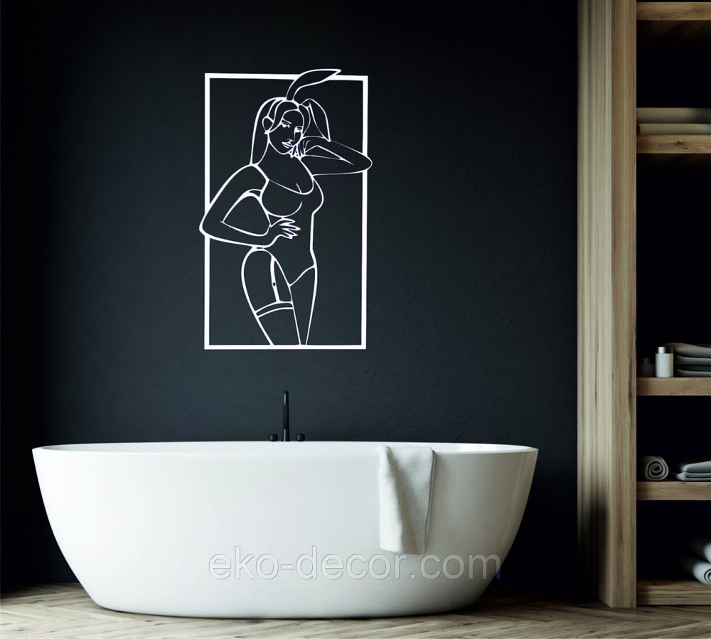 Декоративное настенное Панно «Плей-бой» Декор на стену 90*43 см, Белый Киев - изображение 4