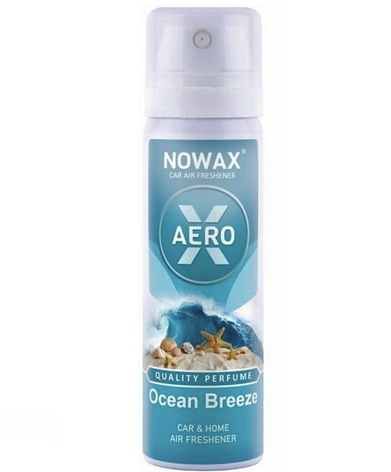 Ароматизатор  Novax X Aero 75 мл аерозольний освіжувач повітря Ocean Breeze Смела - изображение 1