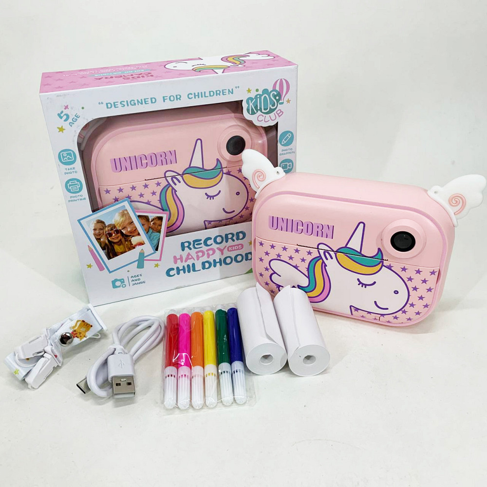 Дитяча цифрова камера з миттєвим друком YT008 PINK, Фотоапарати миттєвого друку, Маленький фотоапарат RF-59 Івано-Франківськ - фото 6