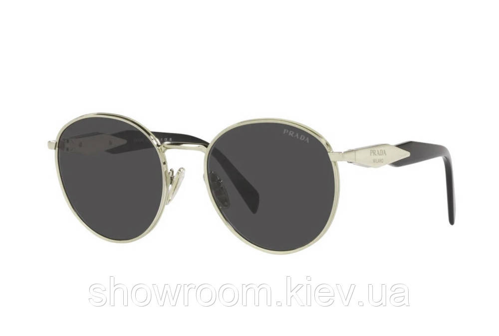 Женские круглые брендовые очки Pr (56ZS) Lux silver Киев - изображение 2