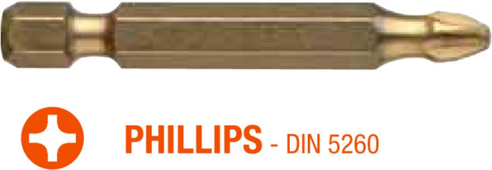 Насадка USH ISOTIN: Phillips PH1 x 50 мм. Torsion. титанова, подовжена. Уп. 10 шт. Одеса - фото 1