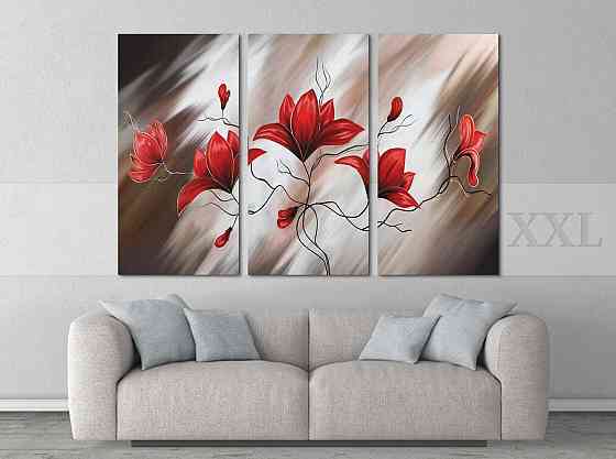 Модульна картина Квіти Абстракція Art-160_XXL Київ