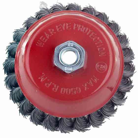 Щетка проволочная чашевидная Ø125мм М14×2мм (стальная витая) SIGMA (9026121) Ровно