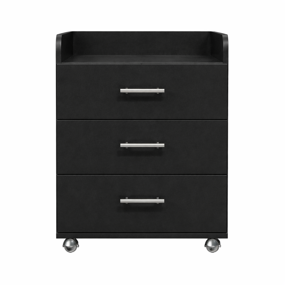 Тумба косметологическая Эльф XXL на 3 ящика (широкая) Черный Киев - изображение 1