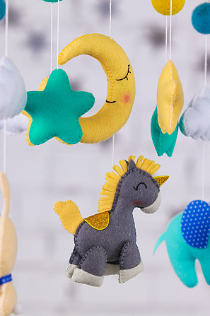 Музичний мобіль WoollyFox «Єдиноріг» з 35 мелодіями Киев - изображение 8