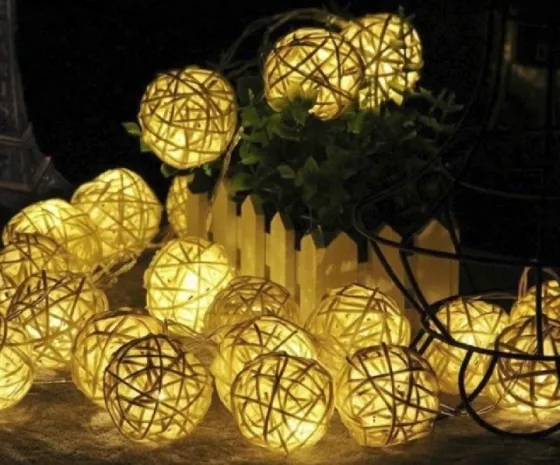 Гирлянда-нить (String-Lights) Metal Ball 10WW-1 внутренняя, пров.:прозрачный, 2м (Белый-теплый) Киев
