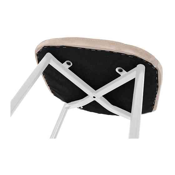 Стілець крісло м'який SplitDesign U Jasmine 21 білі ніжки Кремовий Київ