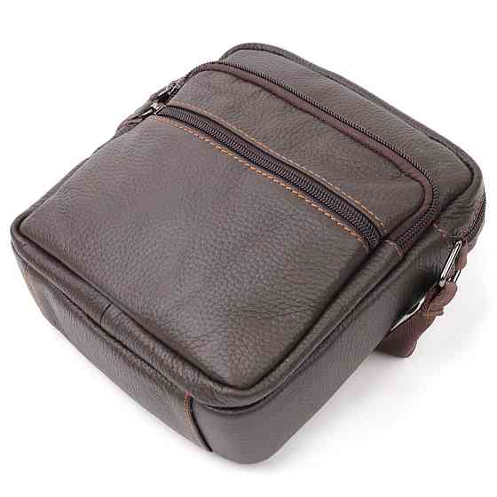 Сумка мужская Vintage 20687 кожаная Коричневый Киев