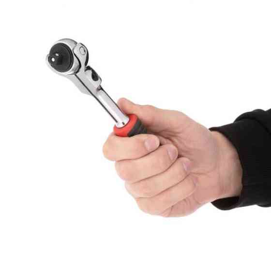 Рукоятка з храповим механізмом поворотна, 72 зуба 3/8 ", Cr-V STORM INTERTOOL ET-8008 Київ