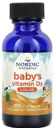 Витамин D3 для детей Nordic Naturals Baby's Vitamin D3 10 мкг 22,5 мл Киев
