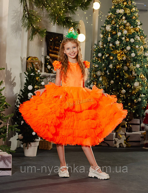 Оранжевое платье Лисичка Белочка Мандаринка Апельсинка Морковка Осень Кривой Рог - изображение 4