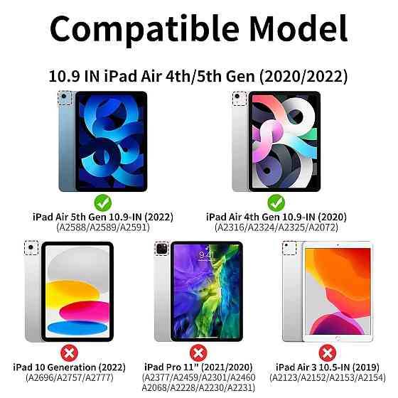 Фирменный чехол BUKOOR для iPad A16 2025/iPad 10-го поколения (2022) A2696 / A2757 / A2777 Днепр