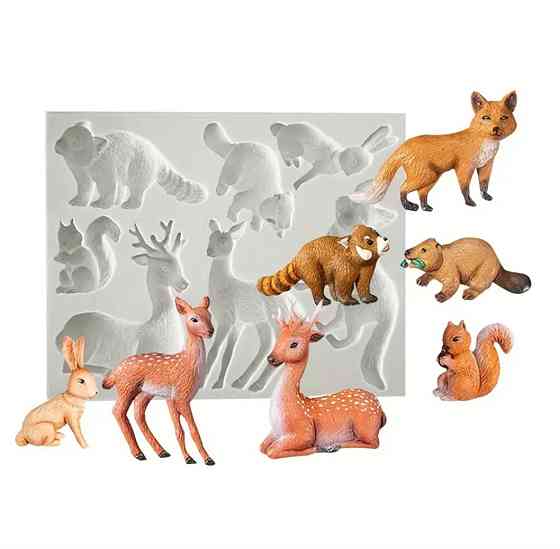 Молд силіконовий Тварини 117 на 146 мм сірий Київ