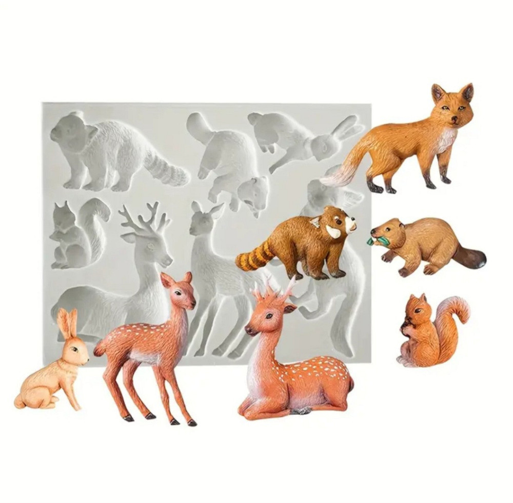 Молд силиконовый Животные 117 на 146 мм серый Киев - изображение 1