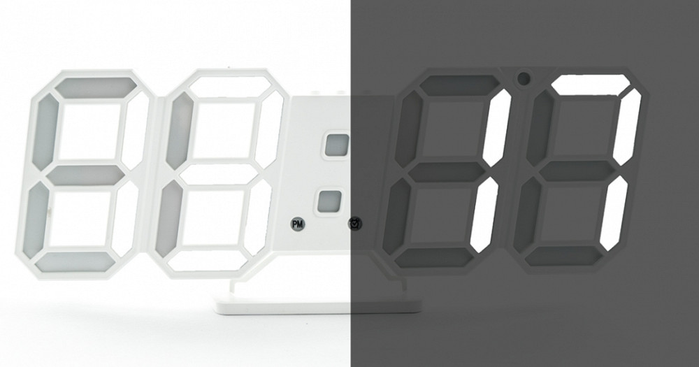 Светодиодные цифровые часы в виде цифр White clock Винница - изображение 2