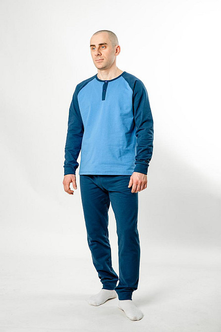 Пижама мужская, тёплая, 95%хлопок, топ Крохатушка одяг Киев - изображение 3