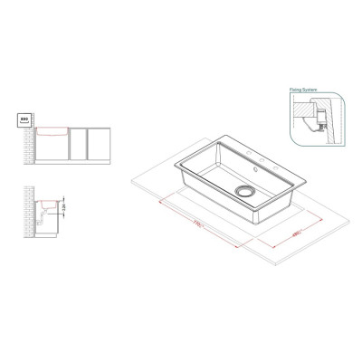 Мийка кухонна Elleci TIME 130 on top nero 40 Вінниця - фото 2