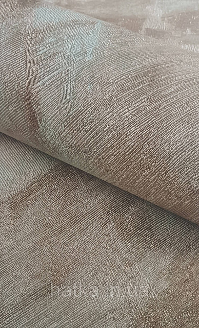 Обои виниловые на флизелине Grandeco Universe 5 метровые абстракция бежевые золотистые бирюзовые Киев - изображение 2