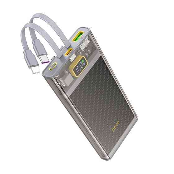 Внешний аккумулятор HOCO J104 Discovery edition 22.5W fully compatible power bank with cable(10000mAh) Gray Киев