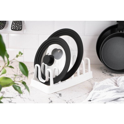 Аксесуар кухонний Ardesto Підставка для кришок, 35х15.2х11.7см, пластик, білий (AR4035L) Вінниця - фото 3