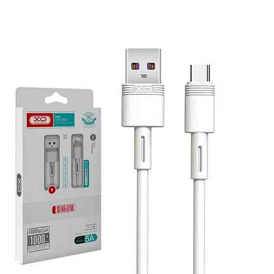 Кабель для зарядки и синхронизации USB XO NB-Q166 5A USB-Type-C 1М Белый Каменец-Подольский