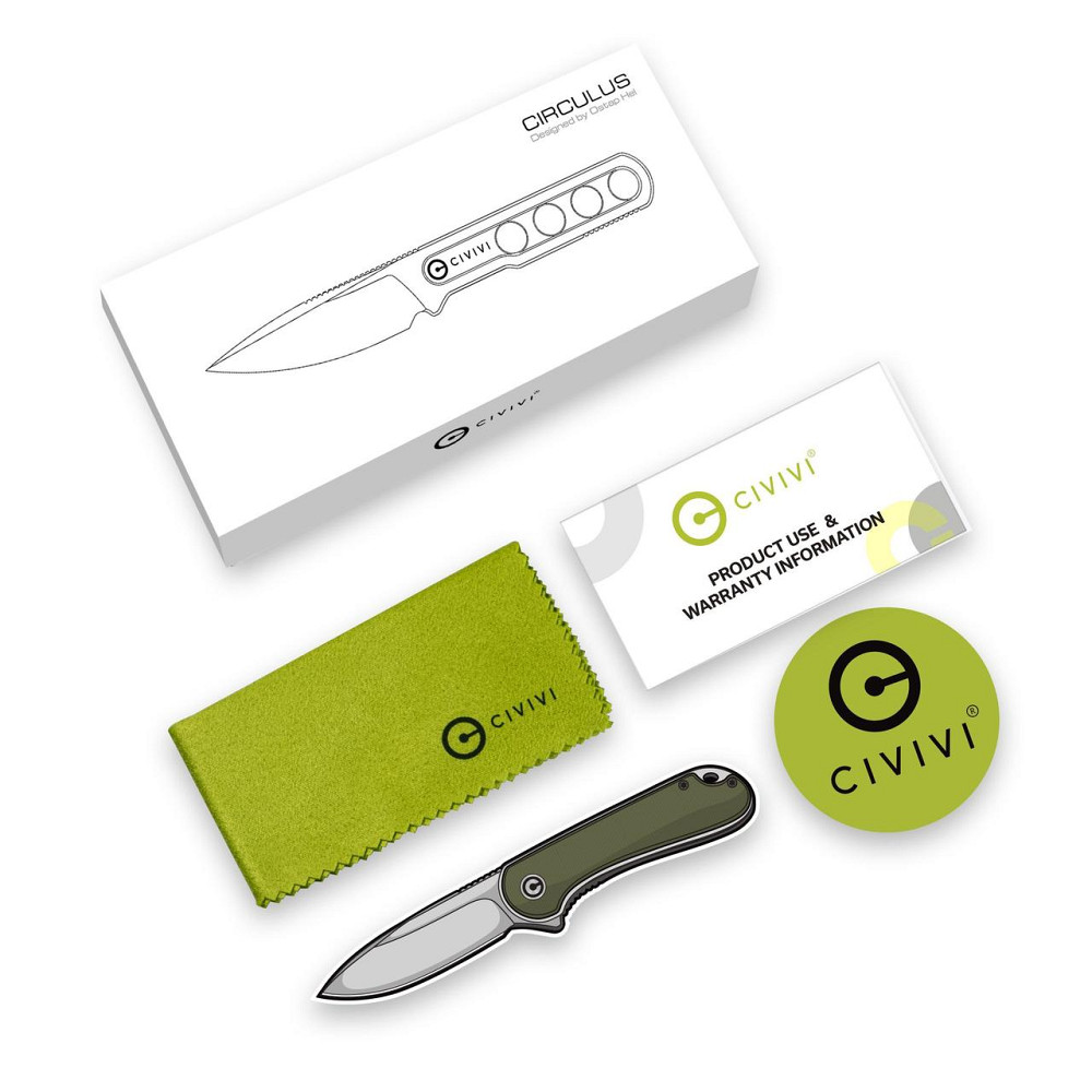 Ніж фіксований тактичний Civivi Circulus, (5 см) 10Cr15CoMoV сірий з бусиною з титану 6AL4V Київ - фото 9