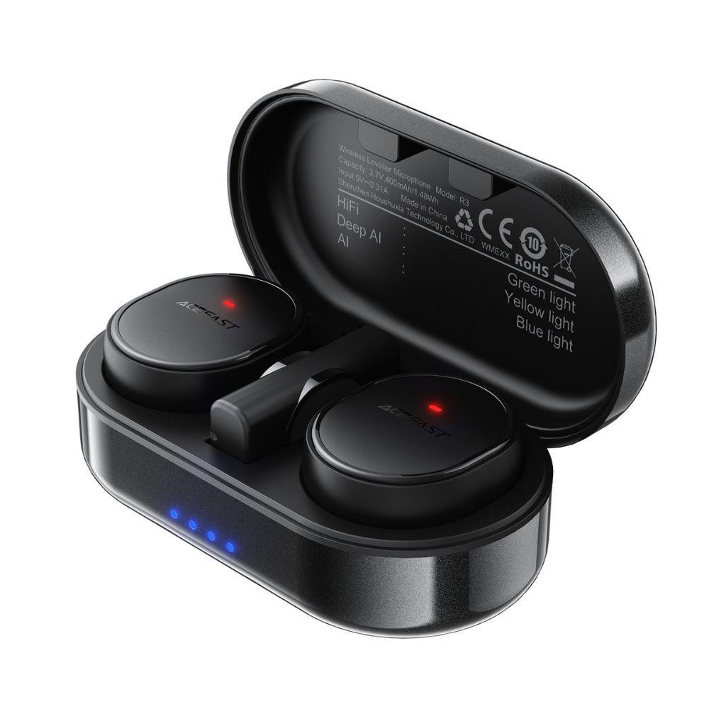 Бездротова мікрофонна система ACEFAST R3 dual-mic (Type-C) Black Одеса - фото 3