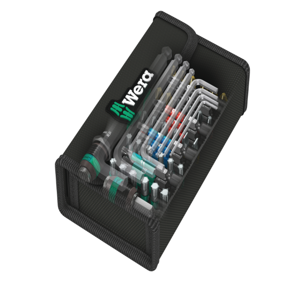 Викрутка Wera набір 52шт, бітотримач 1/4'',30 біт PH,PZ,HEX,SL,12 ударних біт 50мм, ключі Г-подібні 1.5-8мм, 05057460001 Одеса - фото 2