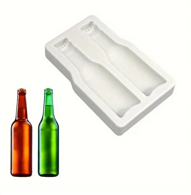 Молд силиконовый Бутылка 115 на 74 мм белый Киев - изображение 3