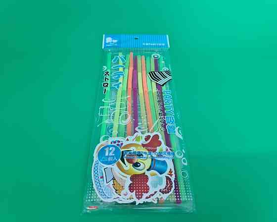 Соломка-трубочка "Клоуни" d6-260мм люминесц (12)*500 (1 шт) Харків