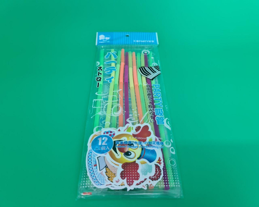 Соломка-трубочка "Клоуни" d6-260мм люминесц (12)*500 (1 шт) Харків - фото 3