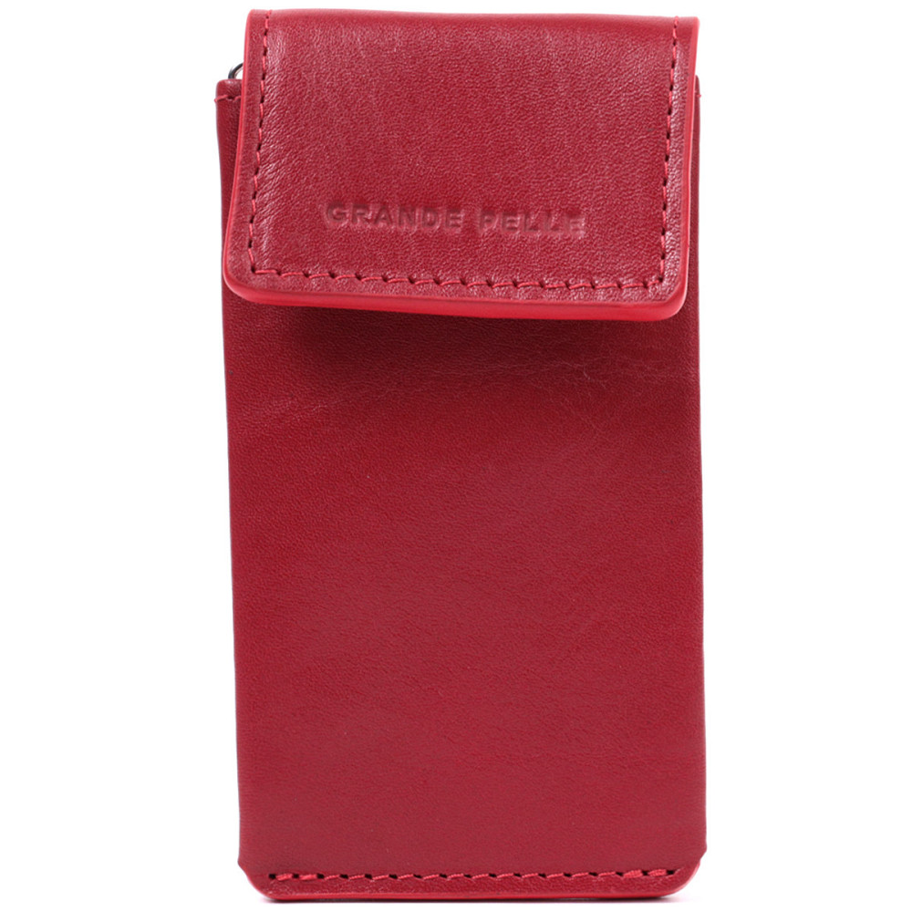 Яскрава жіноча ключниця футляр із натуральної шкіри GRANDE PELLE 22569 Червоний Київ - фото 5