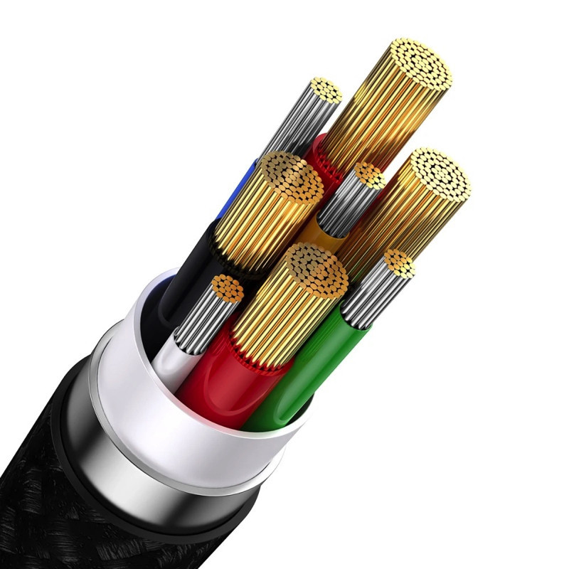 Кабель Baseus Flash Series Two-for-three Charging Cable U+C - M+L+C 100W 1.2m Black CASS030101 Одесса - изображение 7