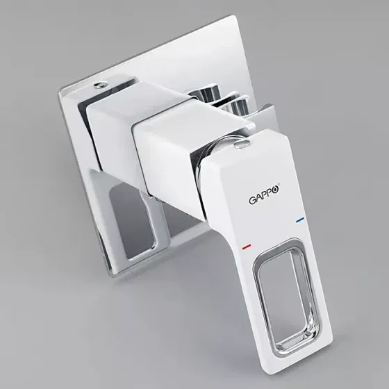 Гігієнічний душ прихованого монтажу GAPPO G7217-8 білий/хром Київ